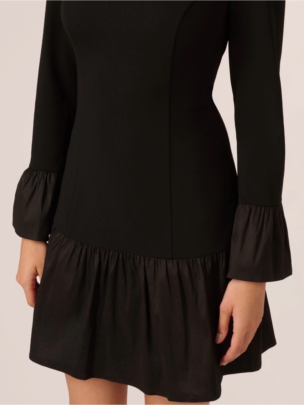 Buy Adrianna Papell Black Crepe and Taffeta Midi Dress from Next USA